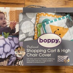 Boppy Shopping Cart & High Chair Cover - Gray, Yellow, Green